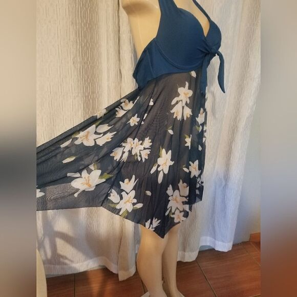 Holipick Women 1 Piece Swim Dress Underwire Swimsuits Push Up Tankini Ha… LARGE - Picture 3 of 8